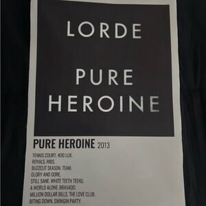 Lorde Pure Heroine Poster